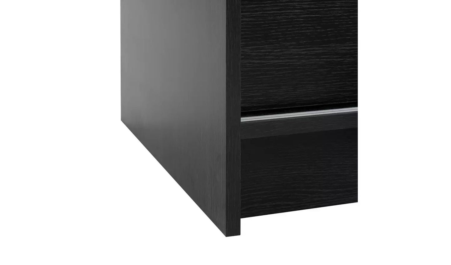 Assembled Malibu 1 Door Sliding Wardrobe - Black