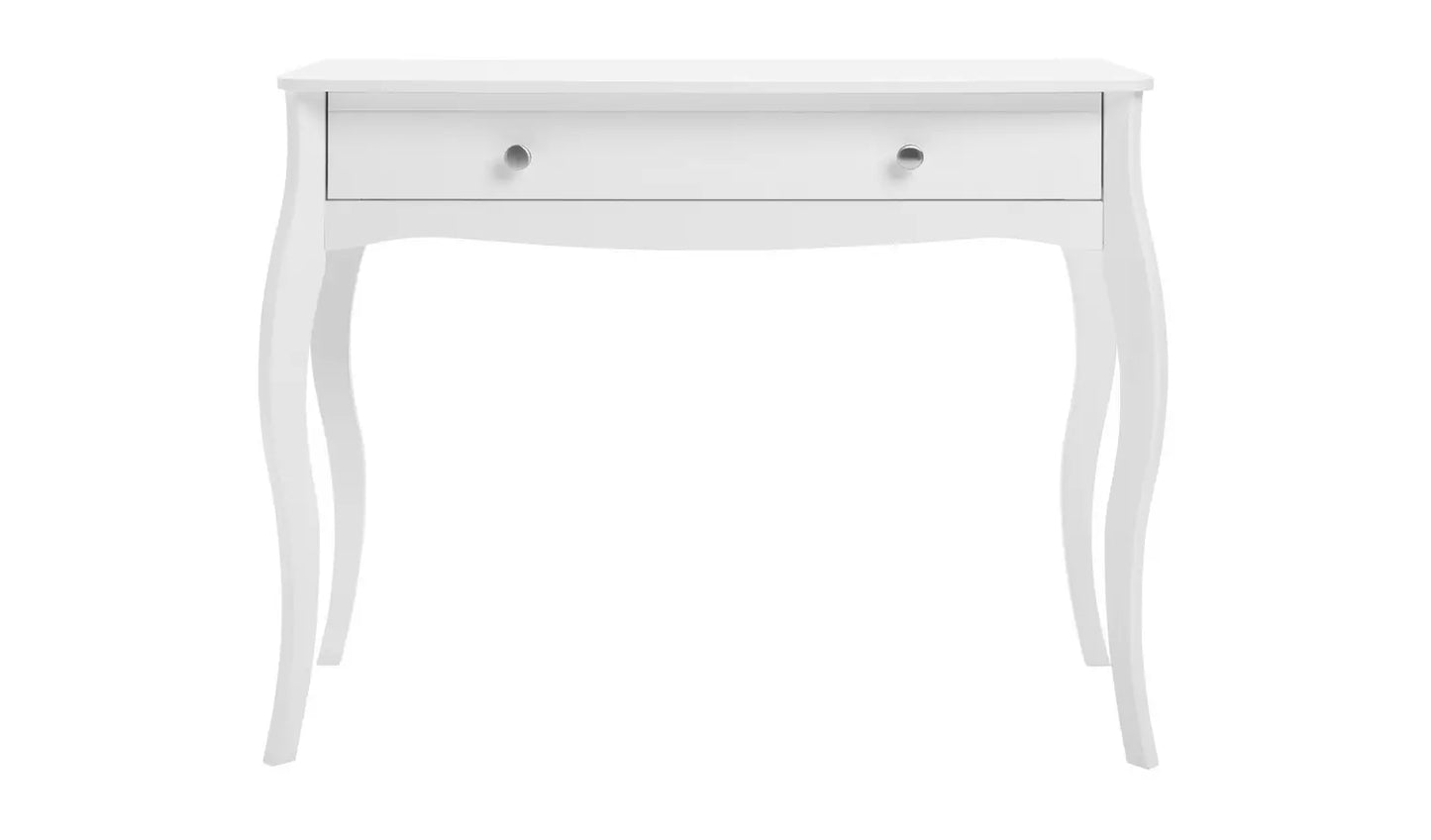 Assembled Amelie 1 Drawer Dressing Table - White
