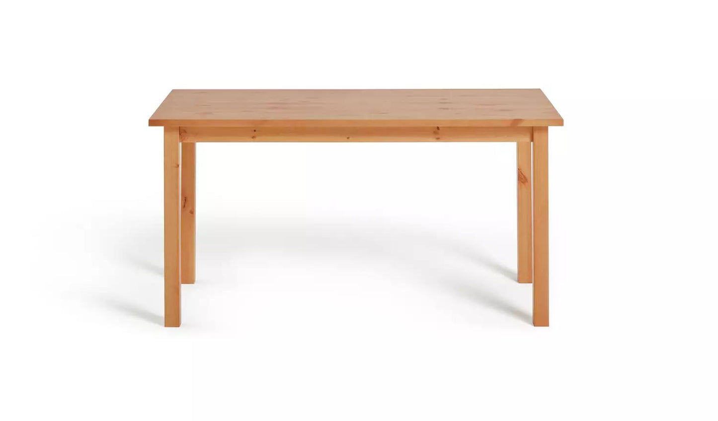 Habitat Ashdon Solid Pine 6 Seater Dining Table - Oak Effect