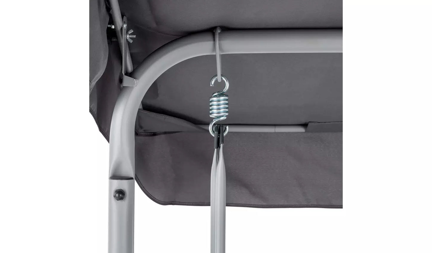 3 Seater Metal Garden Swing Chair - Grey