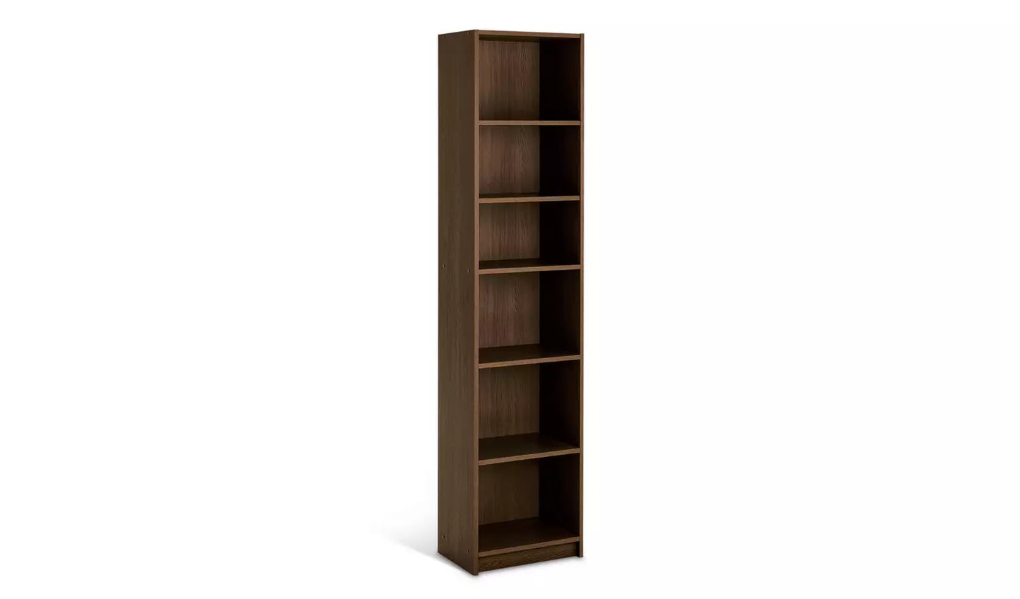 Maine Narrow Bookcase - Walnut