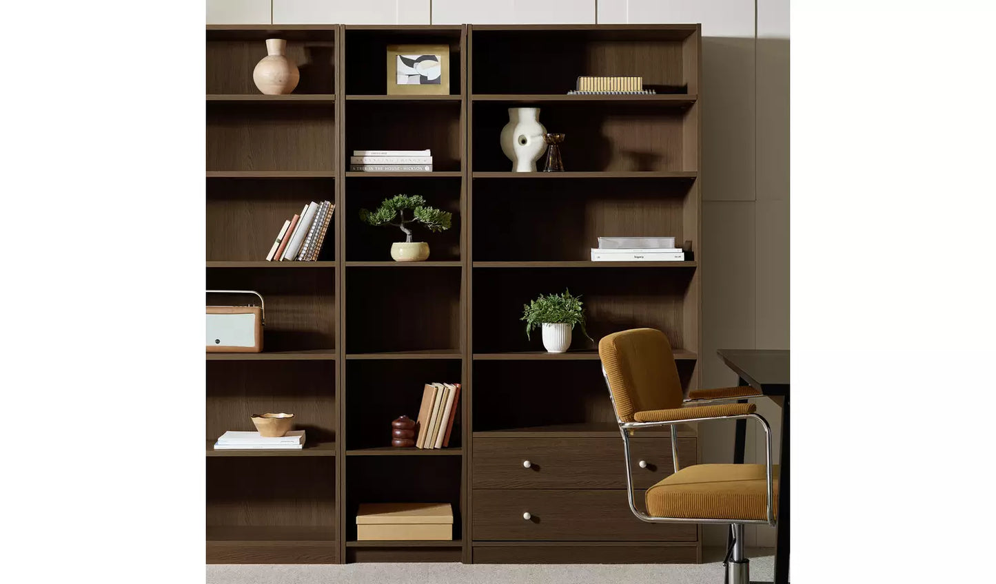 Maine Narrow Bookcase - Walnut