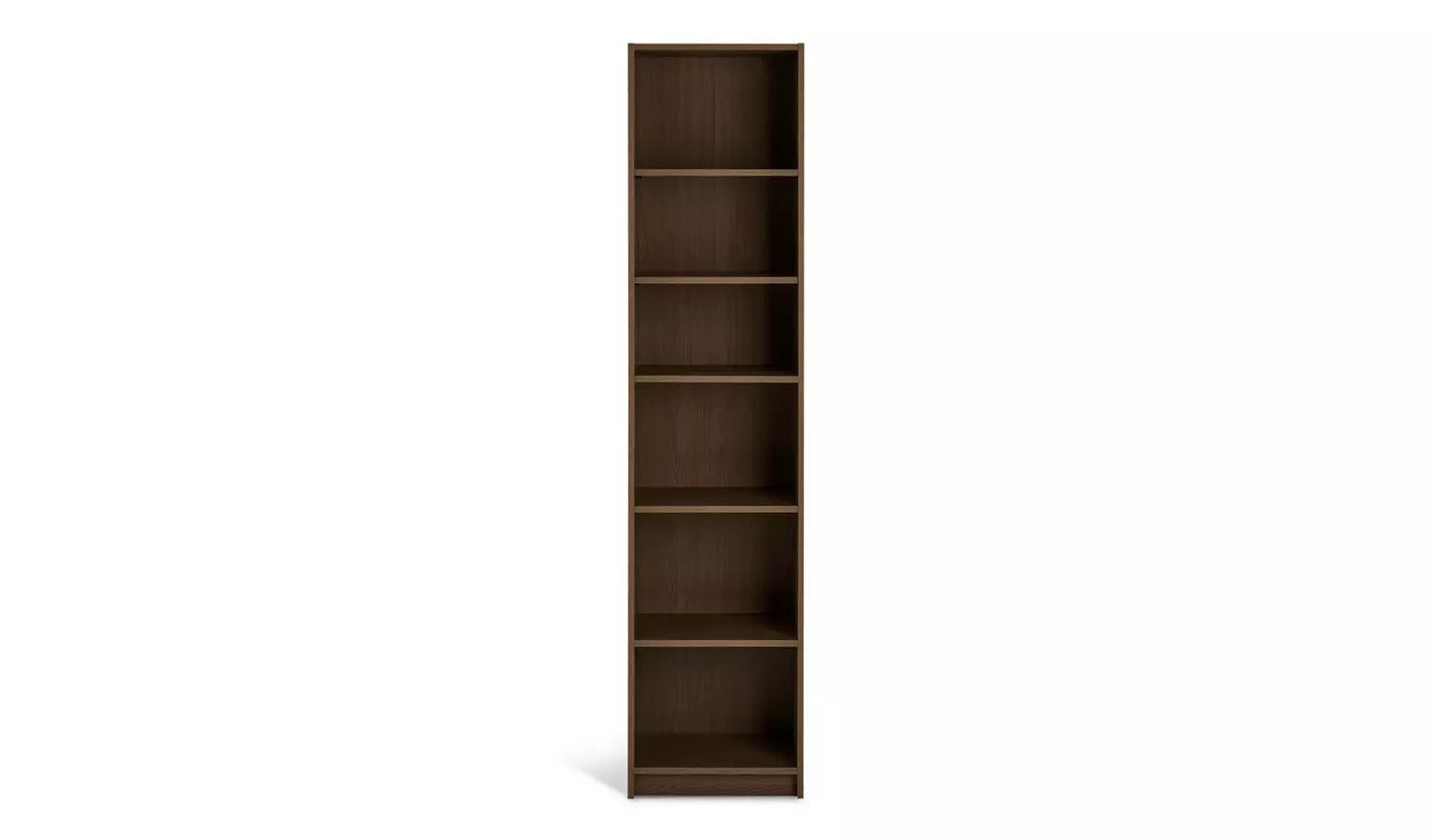 Maine Narrow Bookcase - Walnut