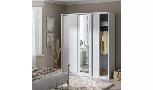 Hallingford 3 Door Sliding Wardrobe - White