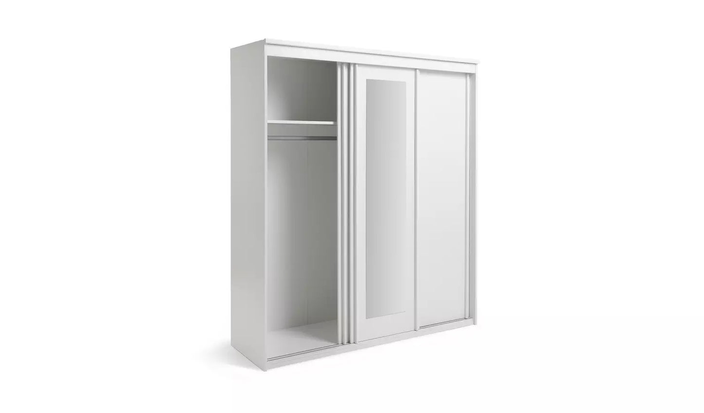 Hallingford 3 Door Sliding Wardrobe - White