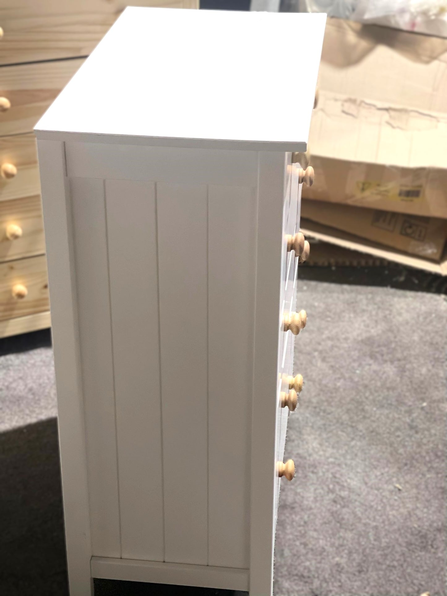 Assembled Scandinavia 5 Drawer Chest - Two Tone