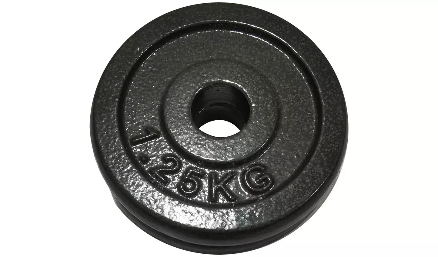 Opti 50KG Cast Iron Barbell Dumbbell Set