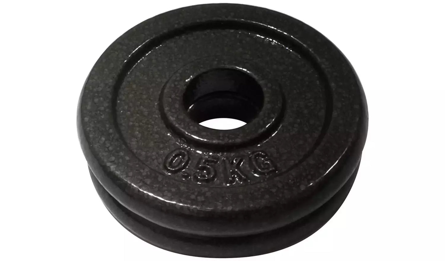 Opti 50KG Cast Iron Barbell Dumbbell Set