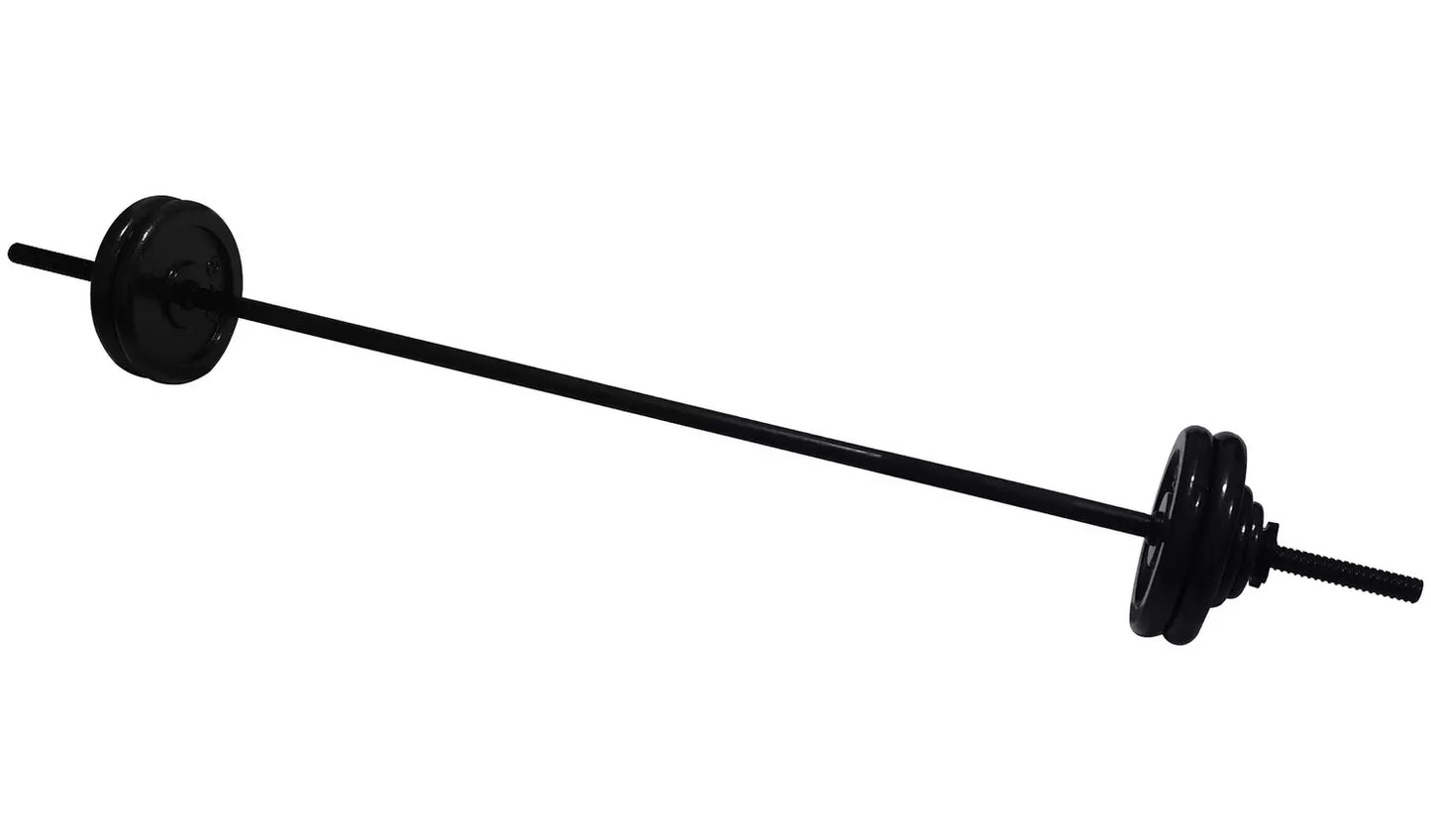 Opti 50KG Cast Iron Barbell Dumbbell Set