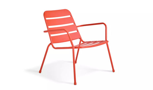Annika 2 x Metal Garden Chairs - Red