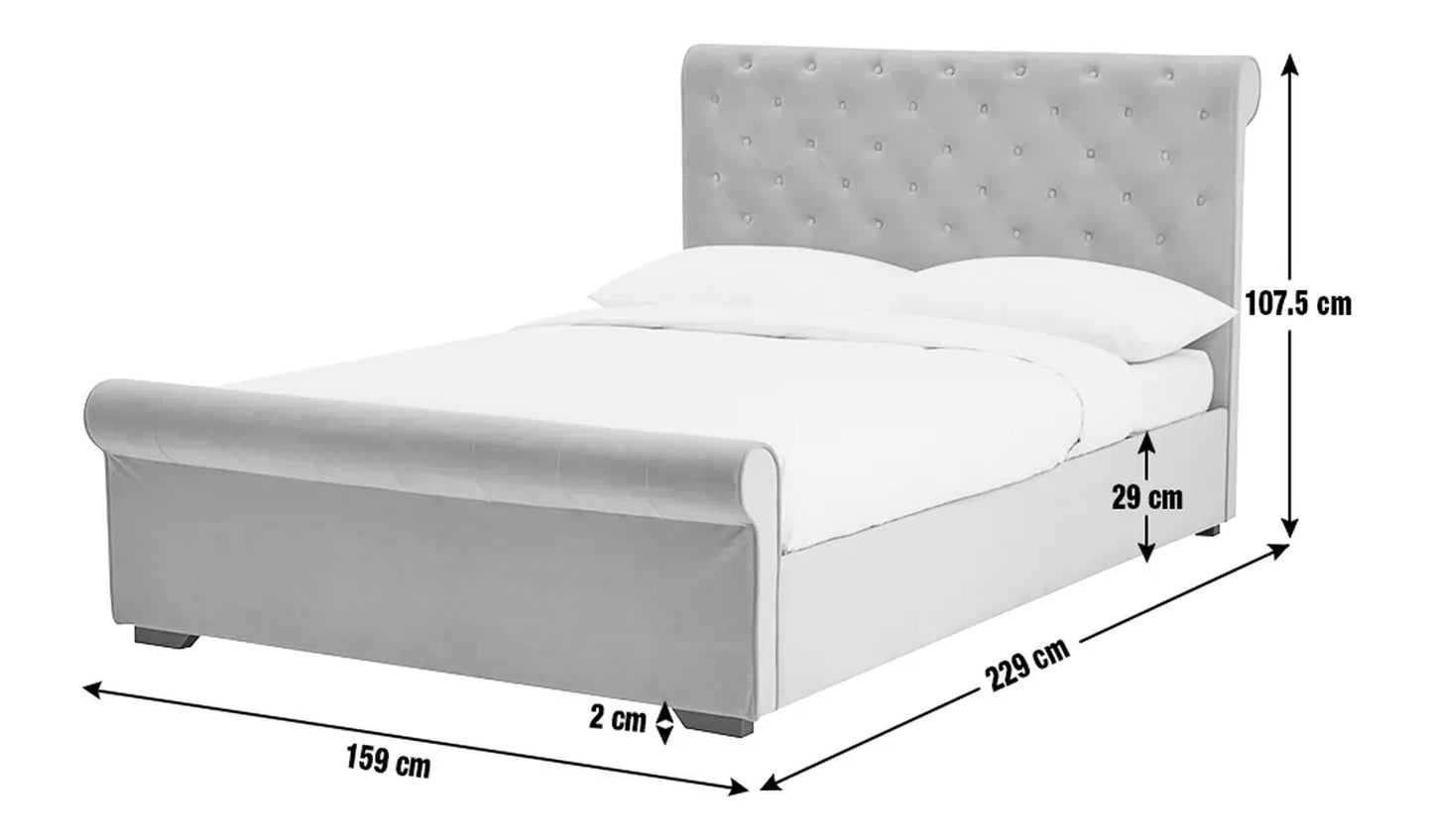 Harrow Kingsize Side Lift Ottoman Bed - Grey