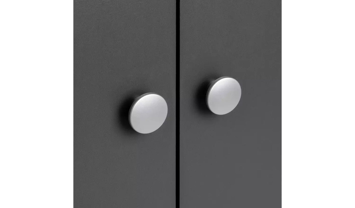 Assembled Seville 2 Door Wardrobe - Anthracite