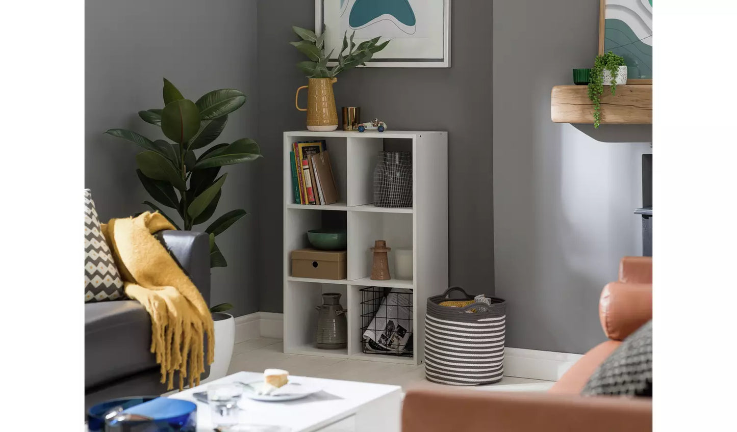 Squares 6 Cube Storage Unit - White