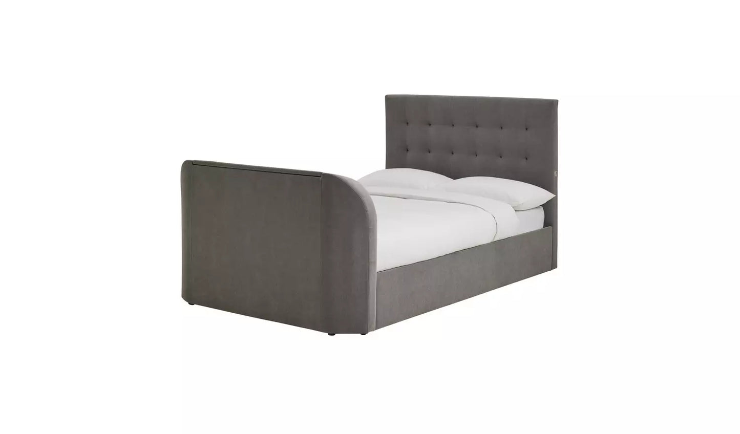 Bentley Kingsize 2.1 Sound TV Ottoman Bed - Grey