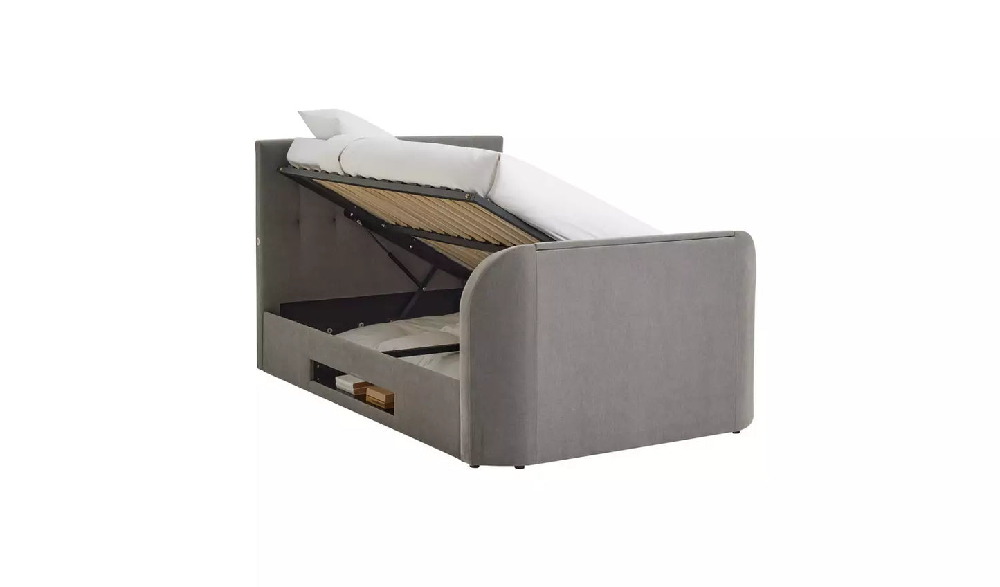 Bentley Kingsize 2.1 Sound TV Ottoman Bed - Grey