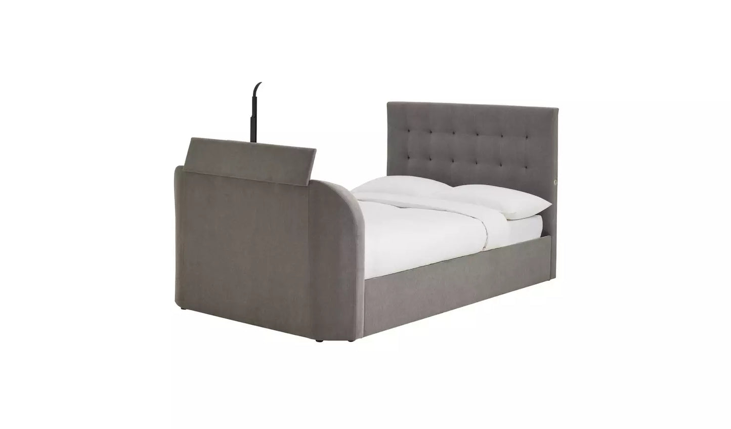 Bentley Kingsize 2.1 Sound TV Ottoman Bed - Grey