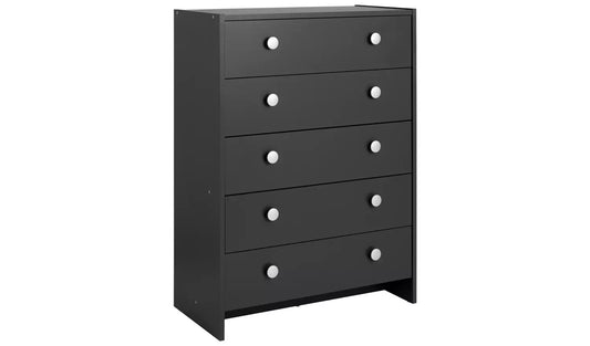 Assembled Seville 5 Drawer Chest - Anthracite