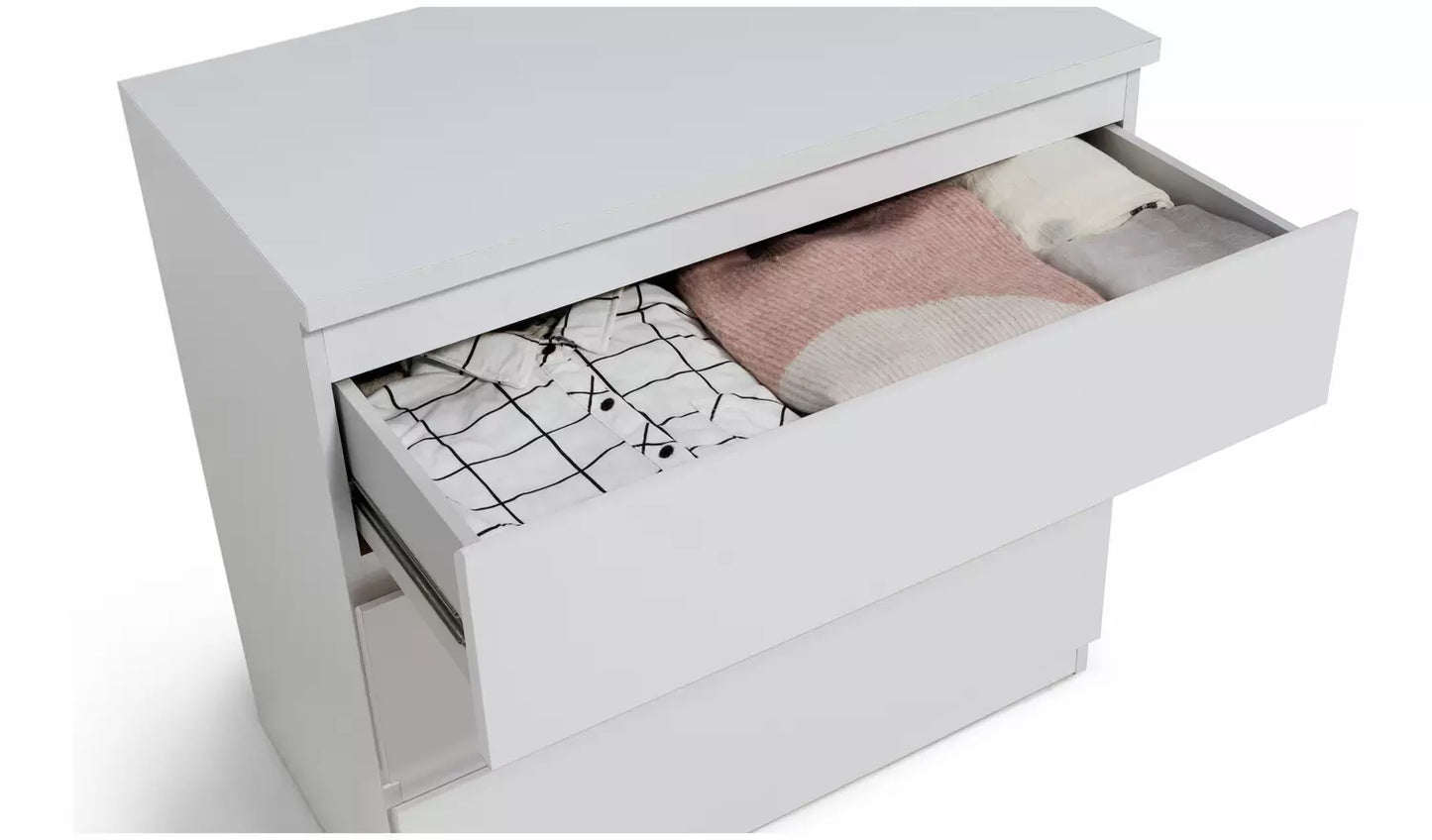 Assembled Jenson 3 Drawer Chest - Matte White