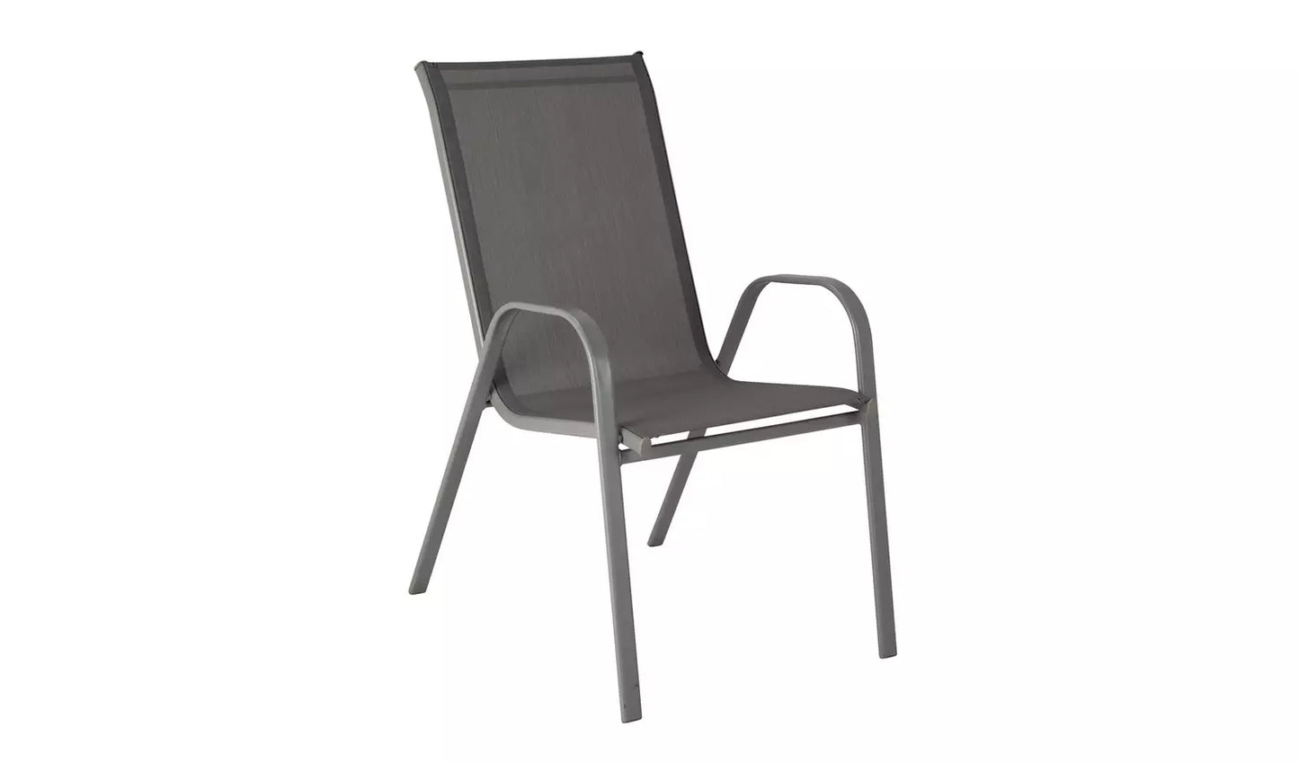 Sicily 4 Seater Metal Patio Set - Grey