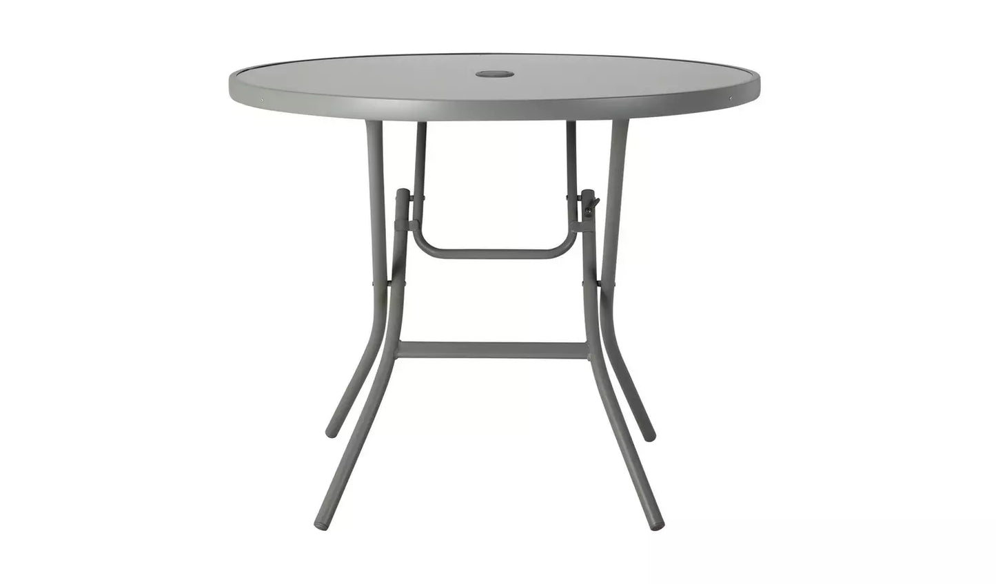 Sicily 4 Seater Metal Patio Set - Grey