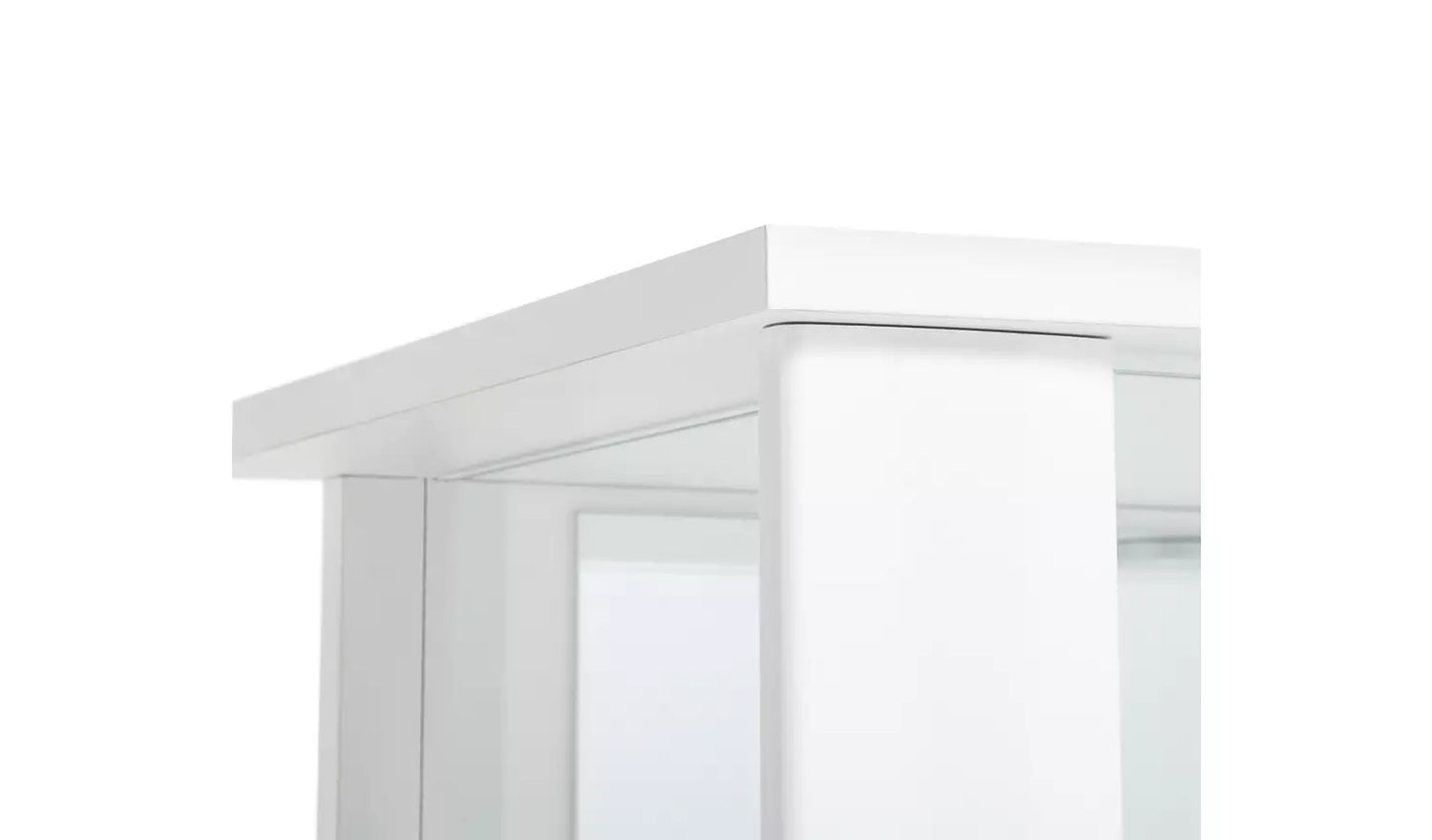 Stella 2 Door Glass Display Cabinet - White Gloss