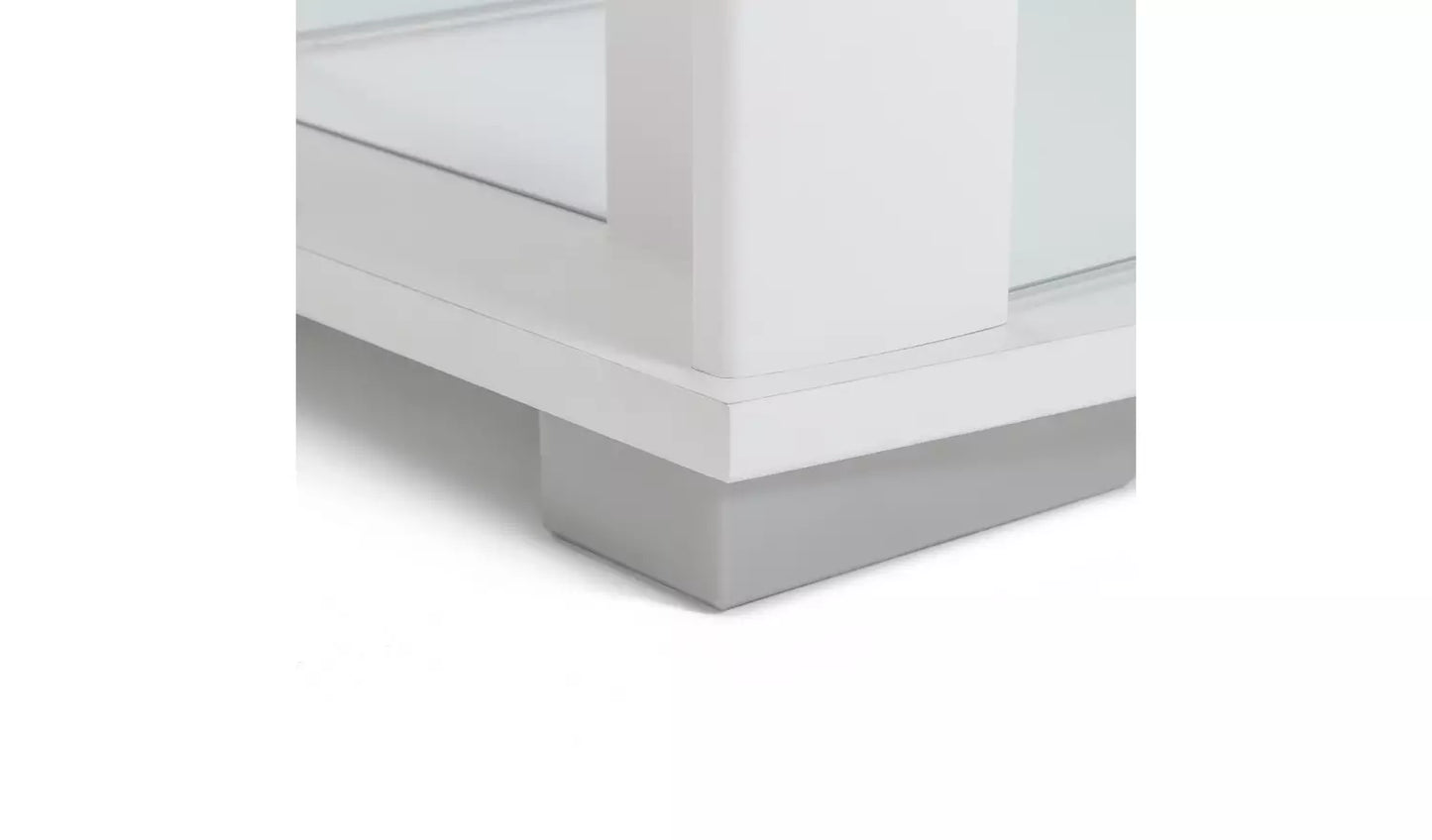 Stella 2 Door Glass Display Cabinet - White Gloss