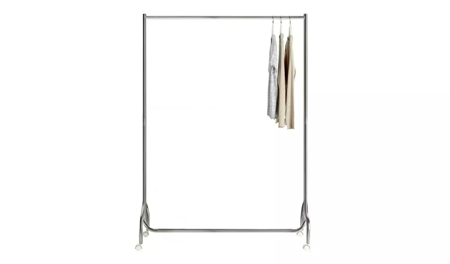 Heavy Duty Single 4 Feet Clothes Rail - Chrome