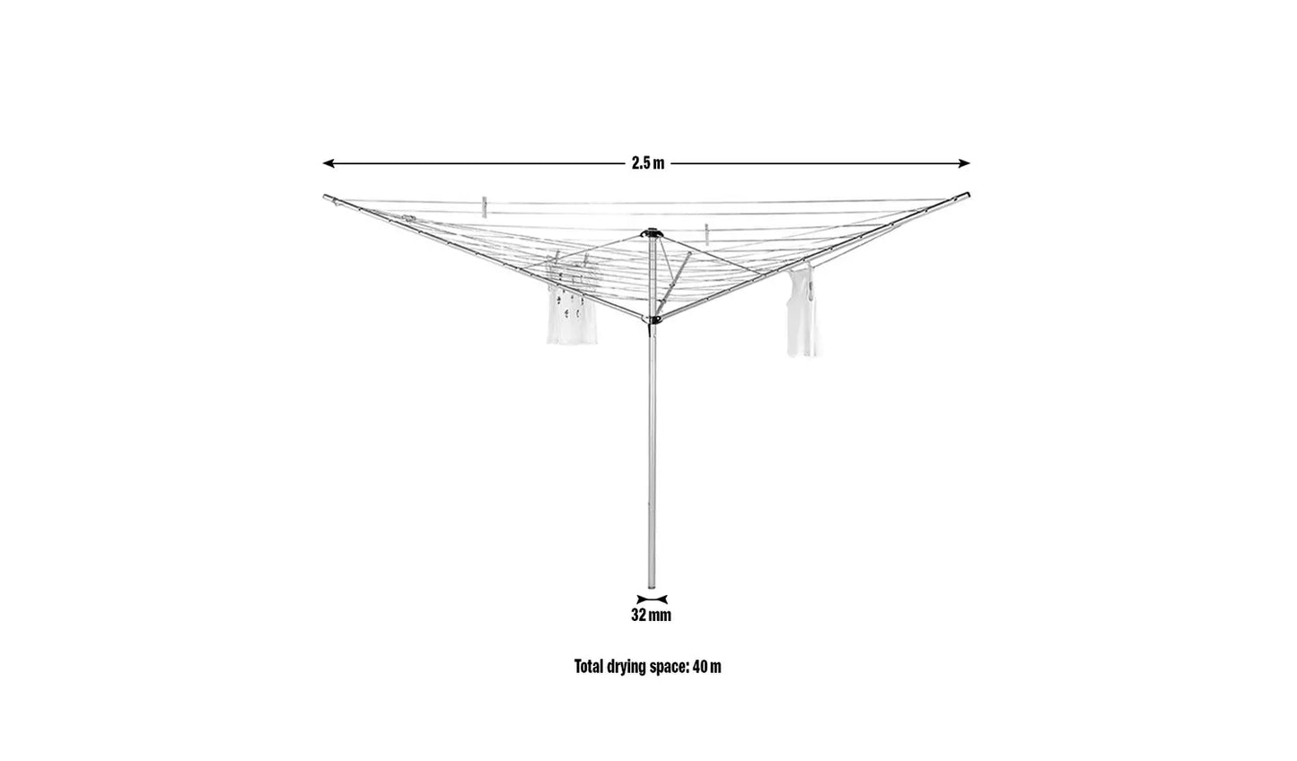 40m 3 Arm Rotary Airer