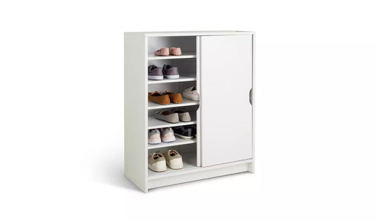 Chloe 2 Door Shoe Storage Cabinet - White