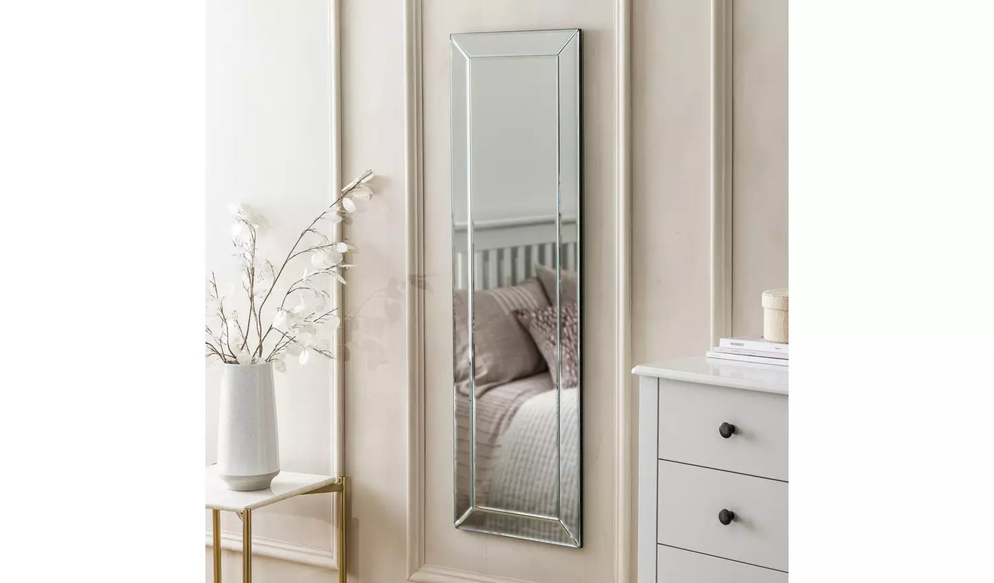 Habitat Bevelled Wall Mirror - 115x35cm