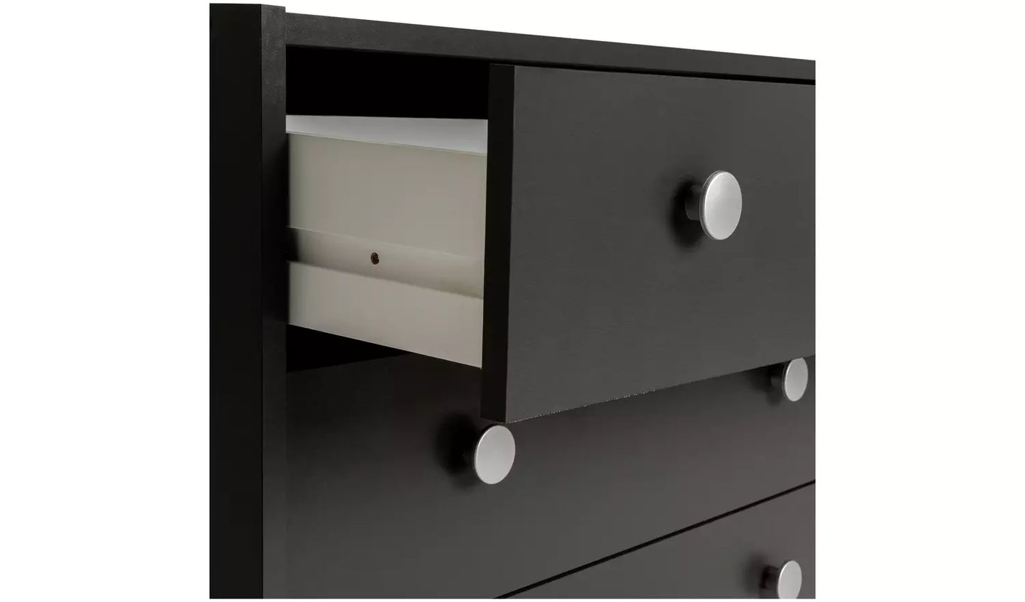 Assembled Seville 3 Drawer Chest - Anthracite