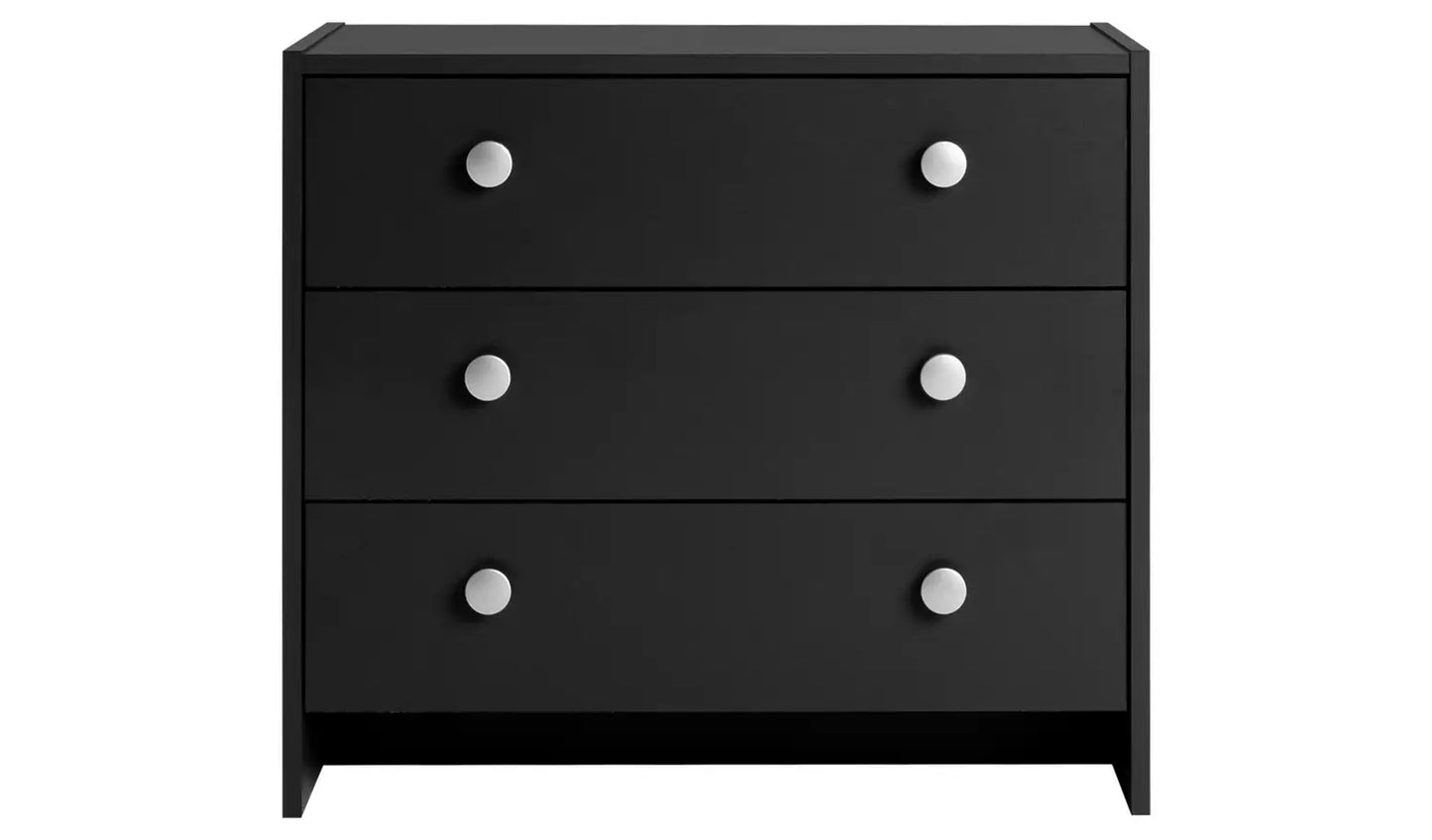 Assembled Seville 3 Drawer Chest - Anthracite