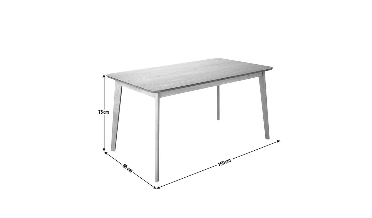 Assembled Habitat Skandi Oak Veneer 6 Seater Dining Table + 4 Chairs