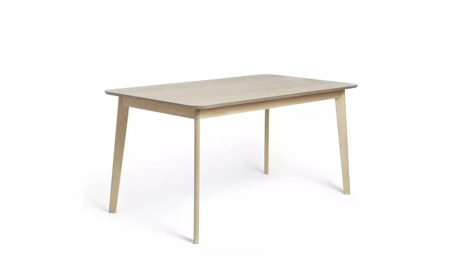 Assembled Habitat Skandi Oak Veneer 6 Seater Dining Table + 4 Chairs
