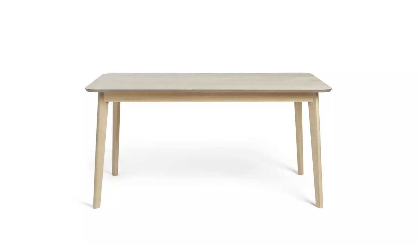 Assembled Habitat Skandi Oak Veneer 6 Seater Dining Table + 4 Chairs
