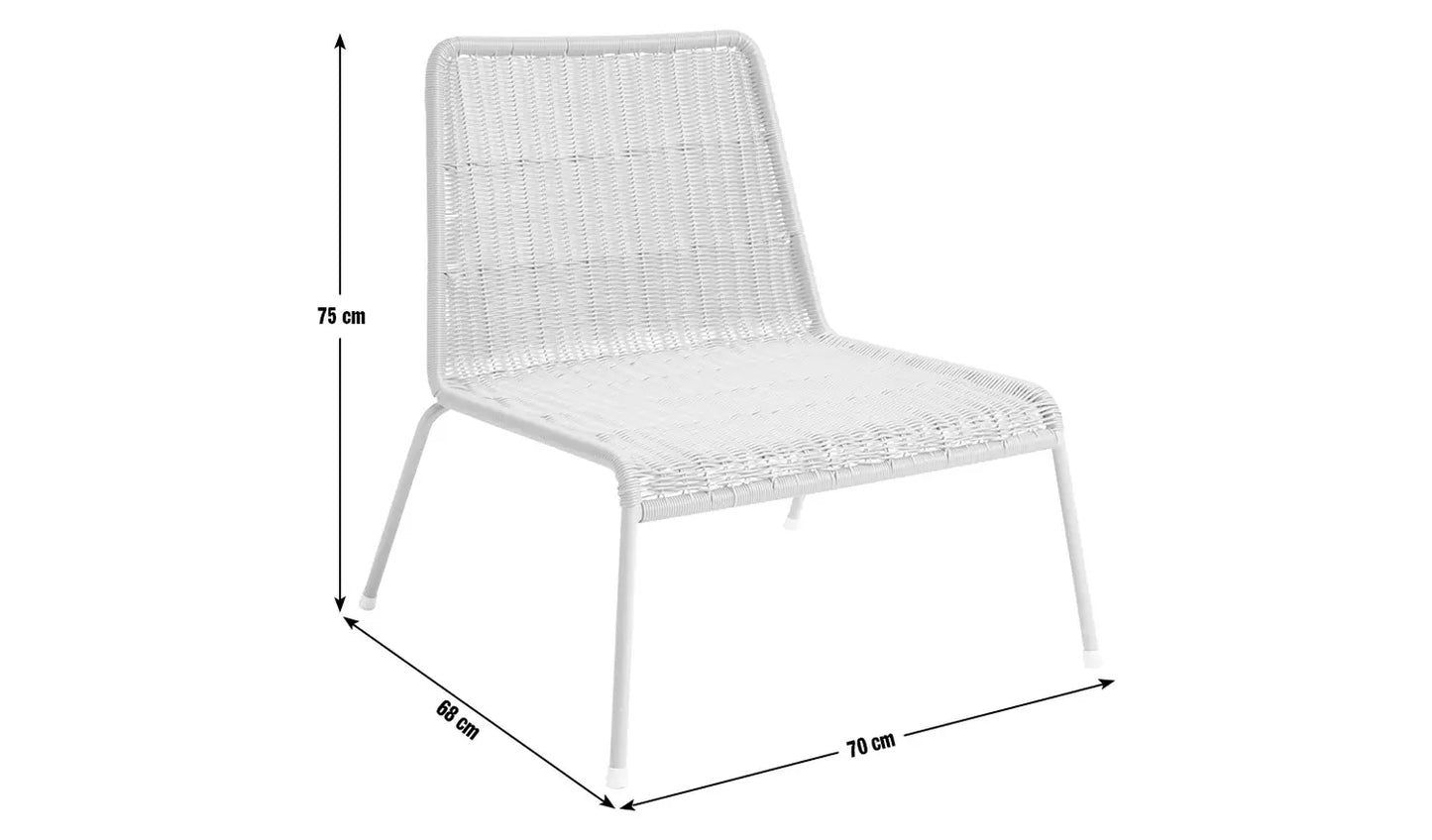 Habitat Sona Rattan Effect Garden Chair - Blue