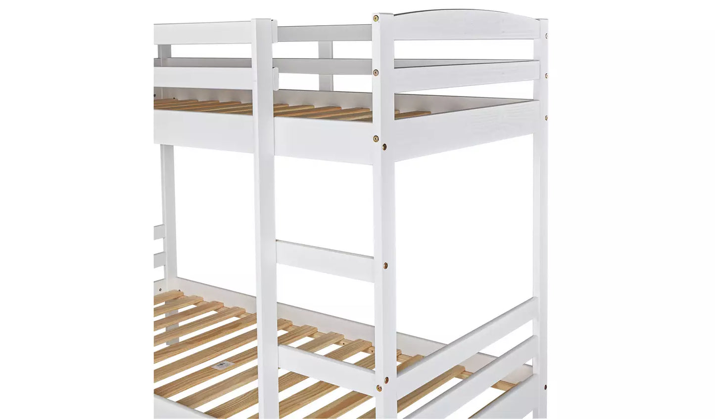 Josie Shorty White Bunk Bed - WITH MATTRESS