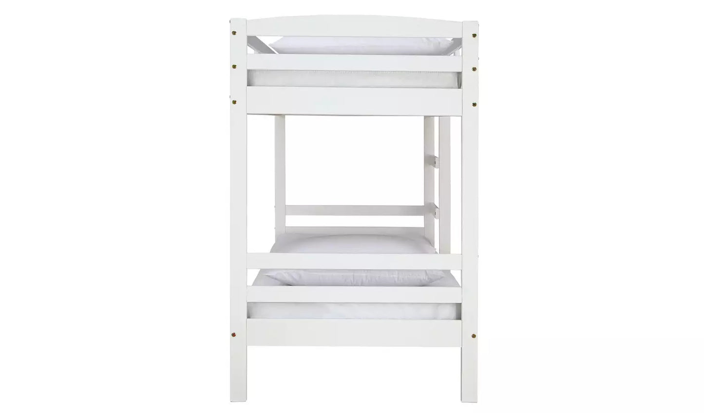 Josie Shorty White Bunk Bed - WITH MATTRESS