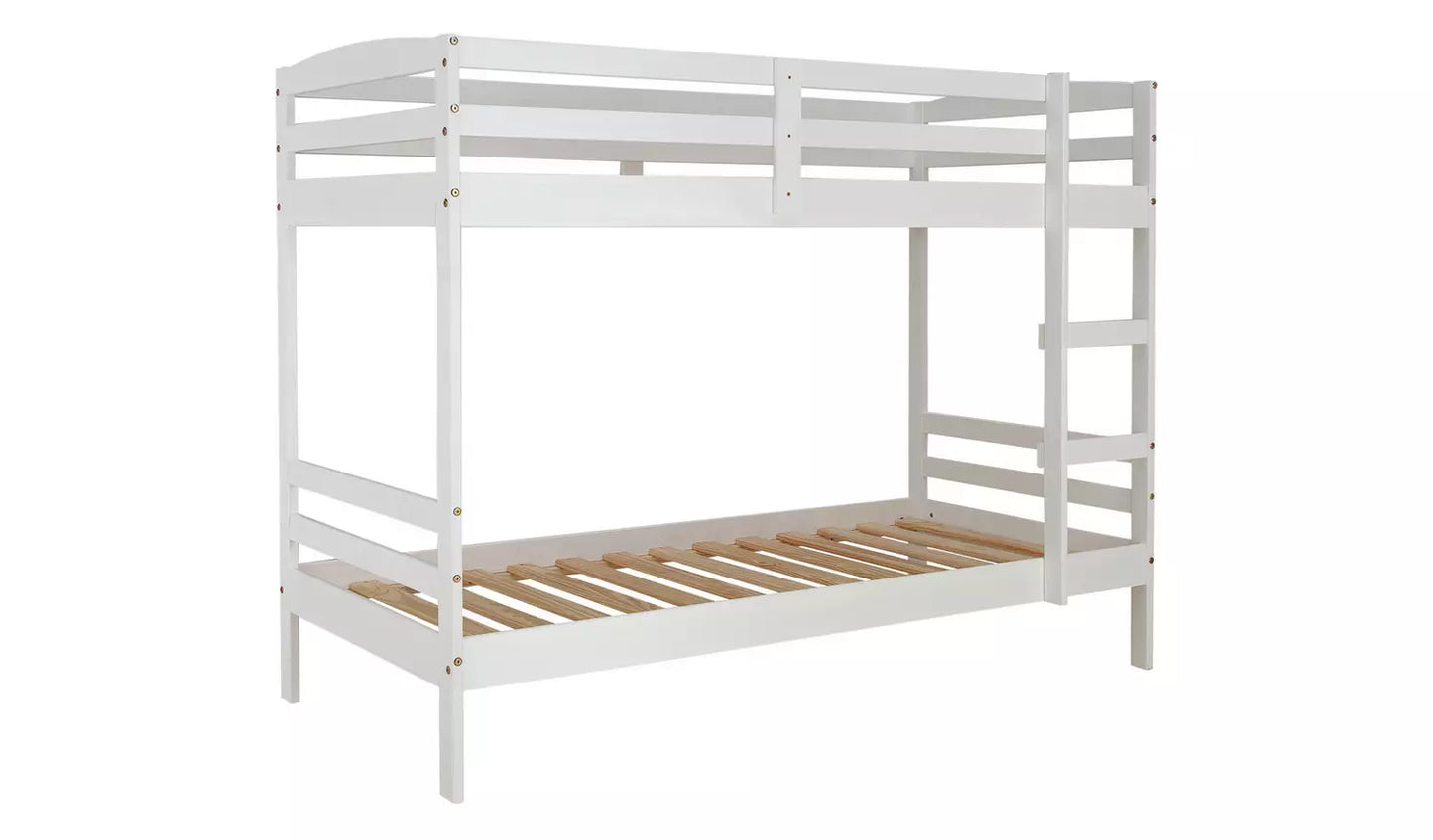 Josie Shorty White Bunk Bed - WITH MATTRESS