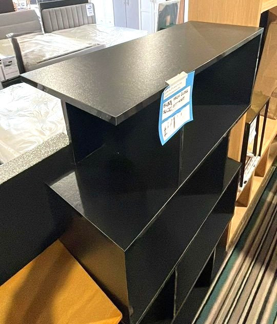 Assembled Habitat Hayward 5 Shelf Bookcase - Black Gloss