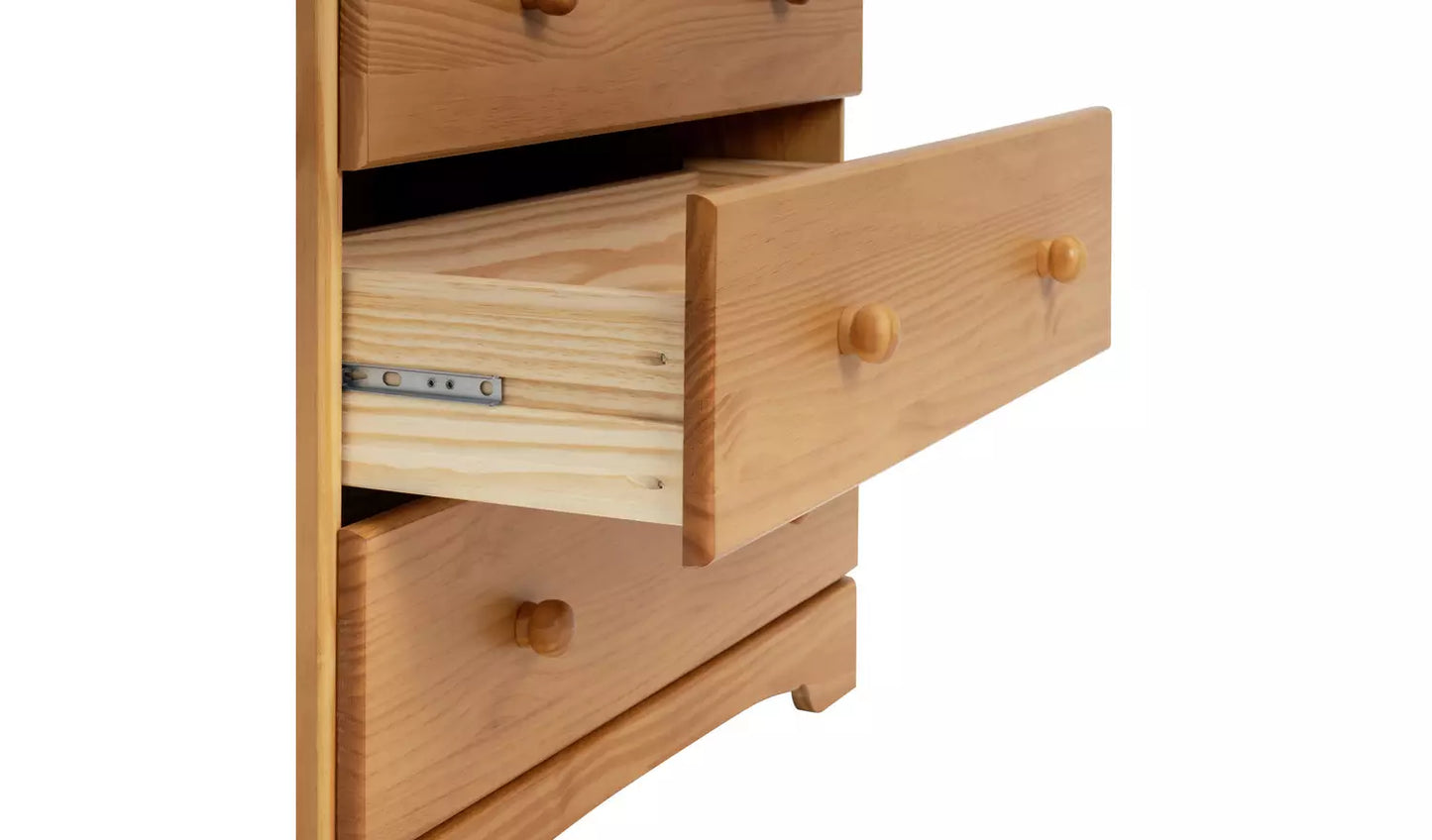 Assembled Nordic 2 Door 3 Drawer Wardrobe - Pine