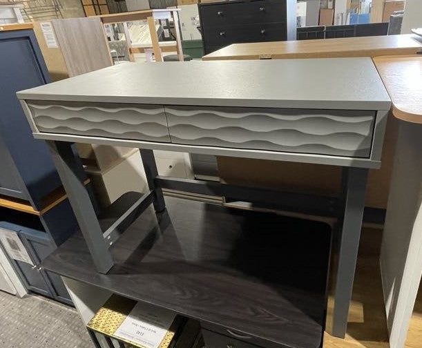 Assembled Habitat Zander 2 Drawer Desk - Grey Two Tone