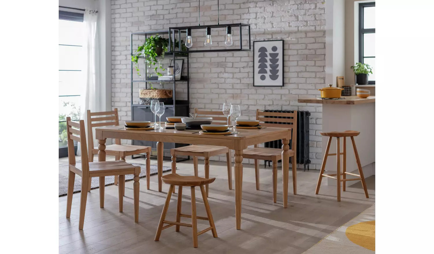 Habitat Barnwell Pair of Oak Dining Chairs - Natural