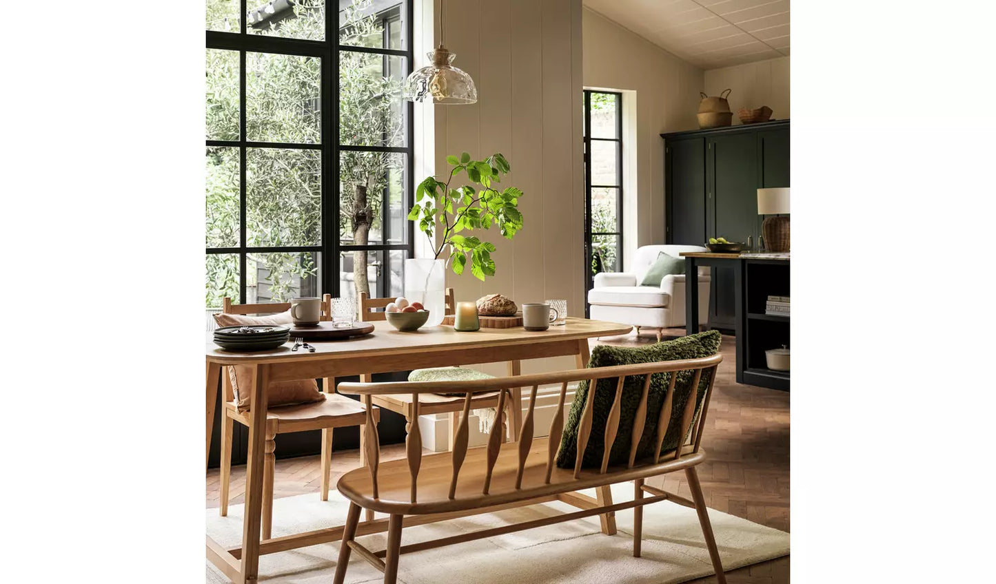 Habitat Barnwell Pair of Oak Dining Chairs - Natural