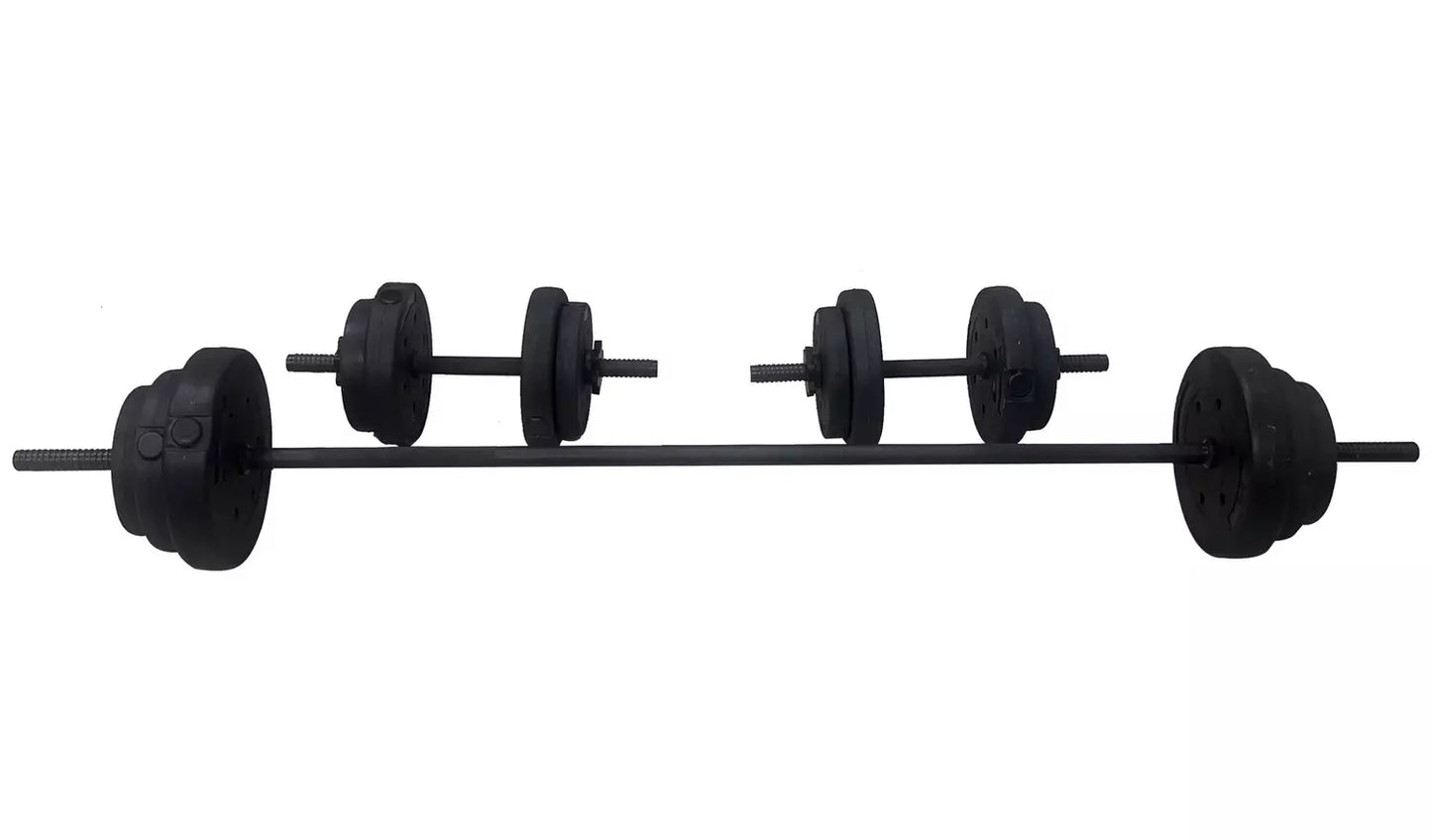 Opti Vinyl Dumbbell and Barbell Set - 35KG