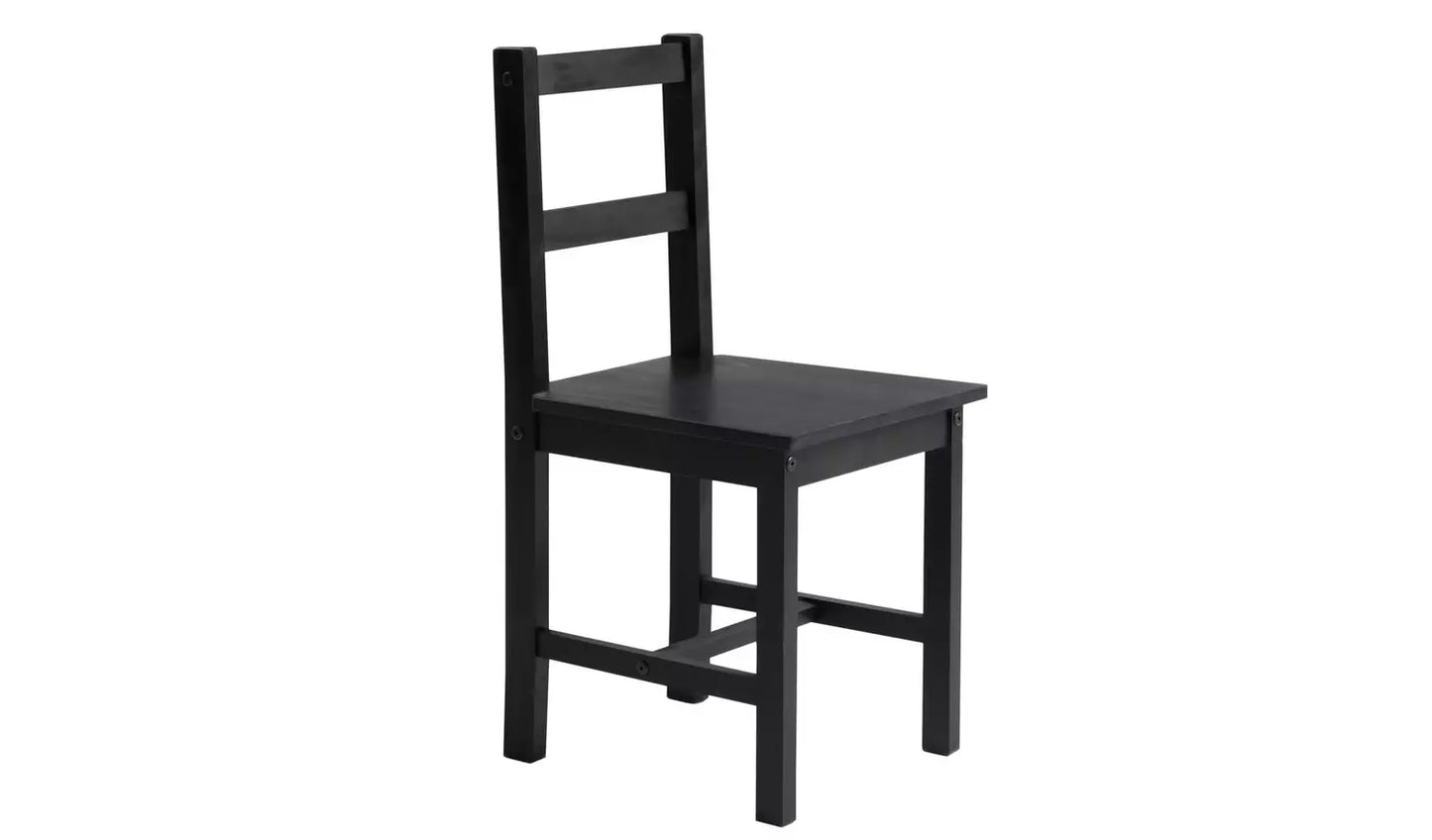 Raye Black Dining Table & 4 Black Chairs