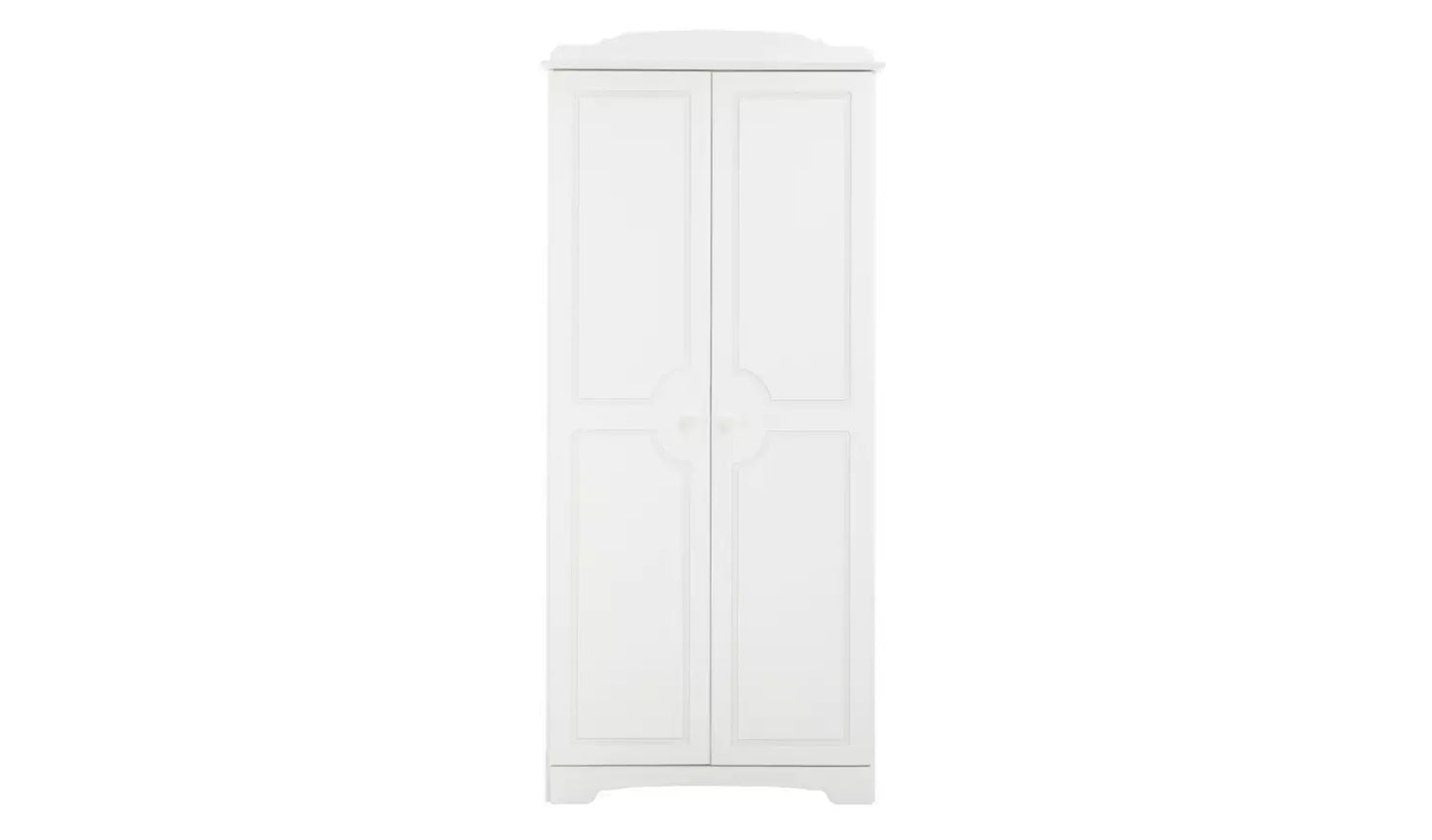 Assembled Nordic 2 Door Wardrobe - White