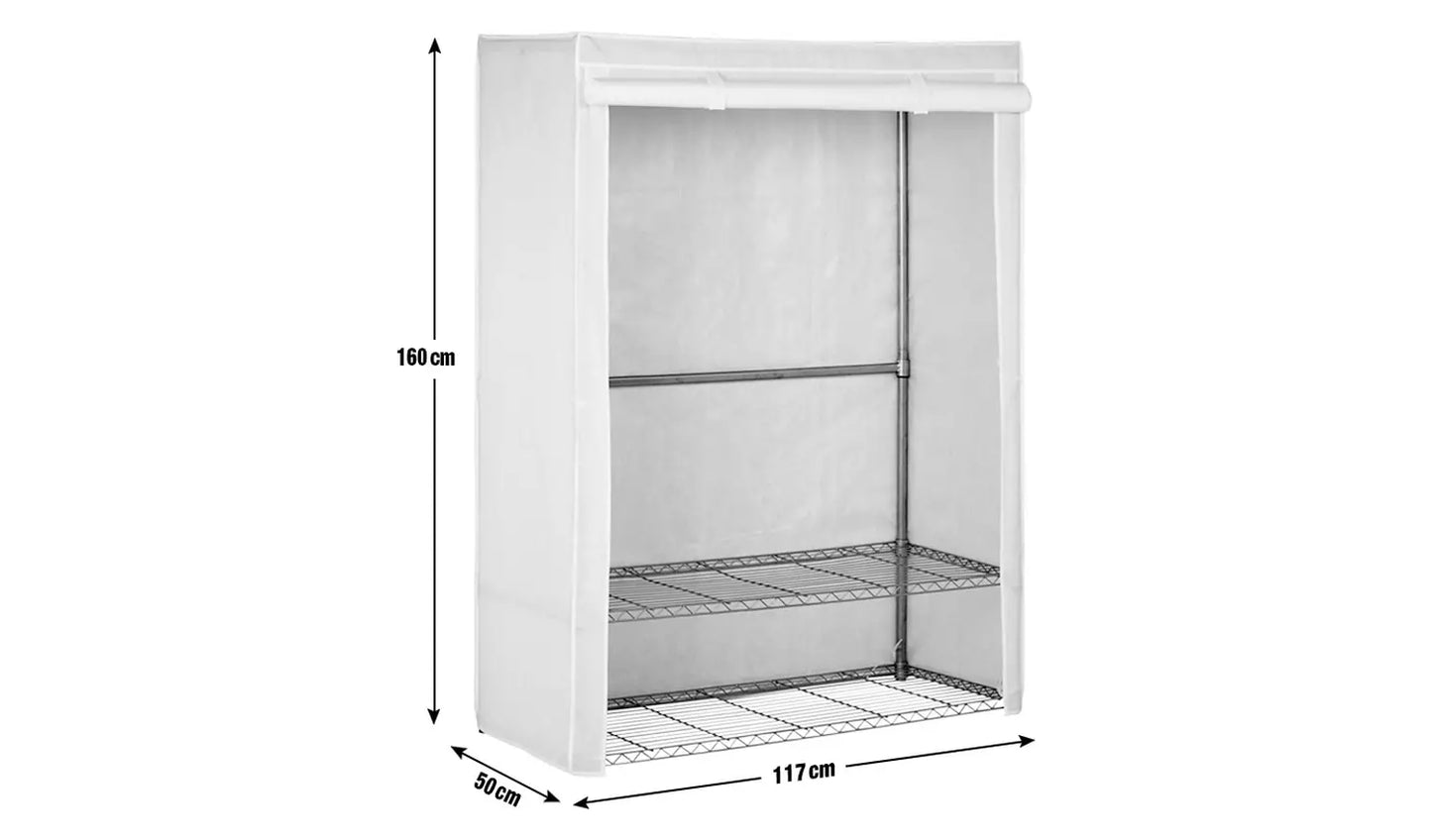 White - Double Heavy Duty Covered Rail - White