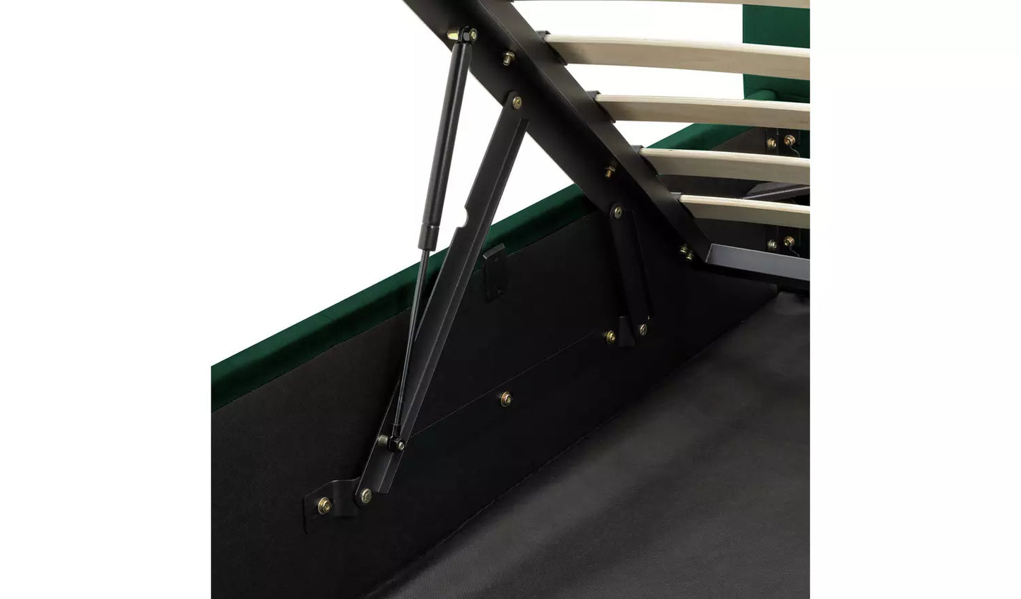 Pandora Small Double Ottoman Bed - Forest Green