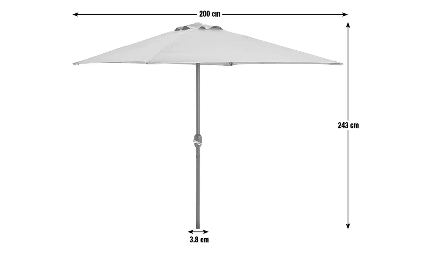 Habitat 2m Square Garden Parasol - Grey